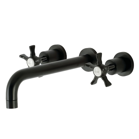Kingston Brass KS8020NX Two-Handle Wall Mount Tub Faucet, Matte Black KS8020NX